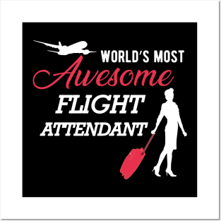Flight Attendant - World's most awesome flight attendant Posters and Art